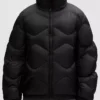Lewis Hamilton Lululemon Featherweight Stand-Neck Black Quilted Parachute Puffer Jacket front view