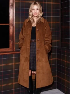 London FW 2026 Sienna Miller Brown Coat