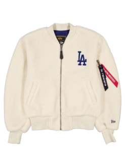 Los Angeles Dodgers x Alpha x New Era MA-1 Sherpa Flight Bomber Jacket