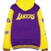 Los Angeles Lakers Throwback Patch Letterman Jacket Back