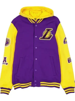 Los Angeles Lakers Throwback Patch Letterman Jacket