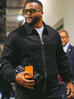 Los Angeles Rams Aaron Donald Black Bomber Jacket For Sale