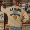 Los Angeles Rams x Elwood 75th Anniversary 1951 World Championship Brown Cotton Jacket back view