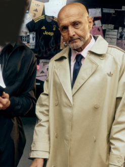 Luciano Spalletti adidas Stripe Beige Coat