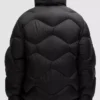 Lululemon Featherweight Stand-Neck Lewis Hamilton Quilted Black Parachute Puffer Jacket back view