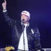MLB Chicago White Sox Cole Swindell 2026 Rate Field Black Satin Varsity Jacket front view