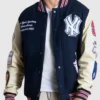 MLB New York Yankees Starter Navy And Cream 50th Year Varsity Jacket