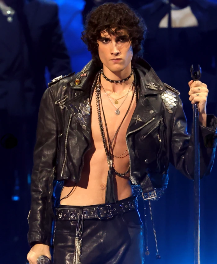 MTV-Video-Music-Awards-2026-Sombr-Paid-Tribute-to-Michael-Black-Leather-Jacket