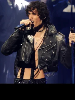 MTV-Video-Music-Awards-Sombr-Paid-Tribute-to-Michael-Black-Leather-Jacket