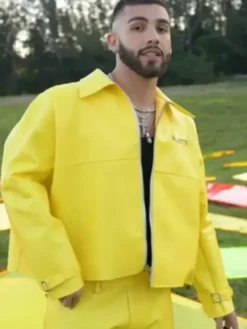 Manuel-Turizo-Yellow-Leather-Jacket