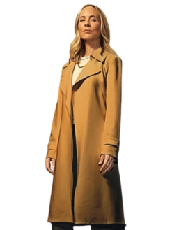 Maria Bello The Waterfront S01 Brown Coat