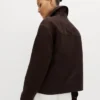 Marks Spencer Chocolate Brown Suede Jacket Back