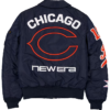 Men's Chicago Bears New Era x Alpha Industries Navy MA-1 Bomber Jacket