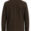 Men's Dark Brown Suede Shirt Style Jacket Back