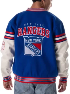 Mens New York Rangers The Wild Collective Jacket Blue
