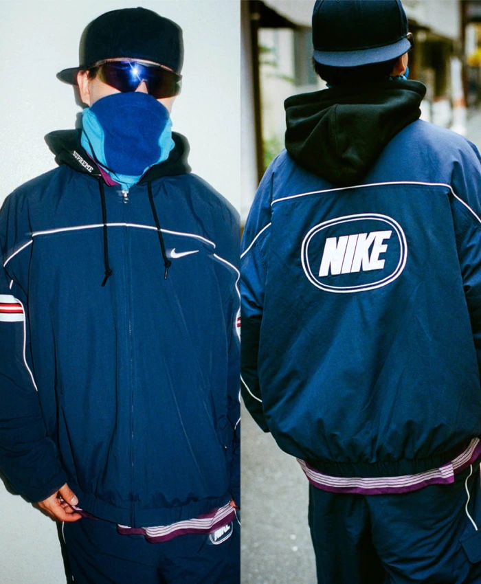 Mens Supreme x Nike Nylon Jacket With Hood