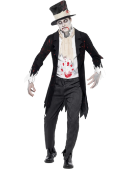 Mens Zombie Groom Costume Suit