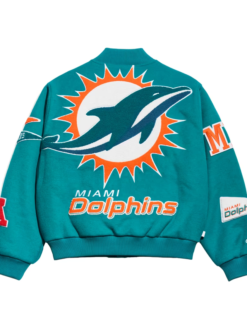Miami Dolphins Chalk Line Aqua Pennant Jacket For Sale