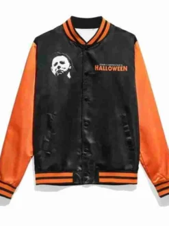 Michael-Myers-Halloween-Black-and-Orange-Varsity-Jacket