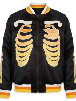 Mickey Mouse Skeleton Black Bomber Jacket