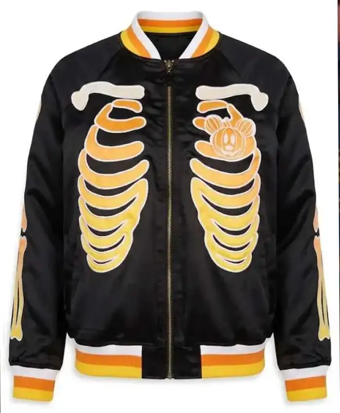 Mickey Mouse Skeleton Black Bomber Jacket