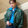 Milan-Fashion-Week-2026-Jeong-Yun-ho-Sage-Green-Leather-Jacket-Front