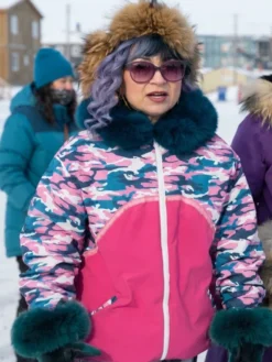 Millie-North-Of-North-S02-Zorga-Qaunaq-Pink-and-Blue-Fur-Collar-Puffer-Jacket