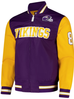 Minnesota Vikings Randy Moss Purple Satin Full-Zip Jacket
