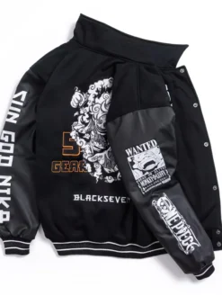 Monkey D Luffy Gear 5 One Piece letterman Varsity Jacket