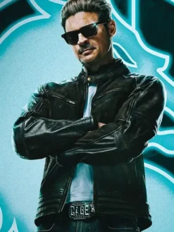 Mortal Kombat 2 Johnny Cage Black Leather Jacket