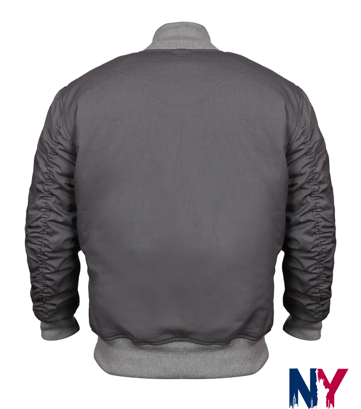 Movie The Batman 2022 Bruce Wayne Drifter Grey Bomber Cotton Jacket back view