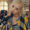 Music-Video-New-Trick-Rose-Checkered-Cardigan