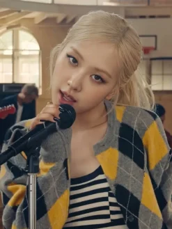 Music-Video-New-Trick-Rose-Checkered-Cardigan
