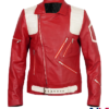 My Fault London 2025 Asha Banks Red Leather Biker Style Jacket