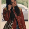 My Fault London 2025 Asha Banks Red Leather Jacket