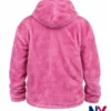 NBA Basketball Player Shai Gilgeous-Alexander Pink Shearling Fur Hooded Jacket back view