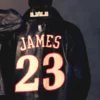 NBA Philadelphia 76ers The King and The Answer James 23 Custom Black Leather Jacket back view