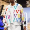 NBA Shai Gilgeous-Alexander You Broke My Heart Wool White Varsity Jacket front view