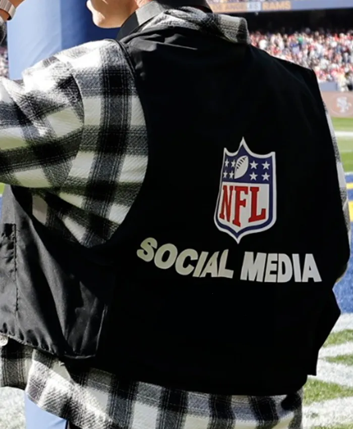NFL American Football League Social Media Scotty James 31 Black Cotton Vest back view