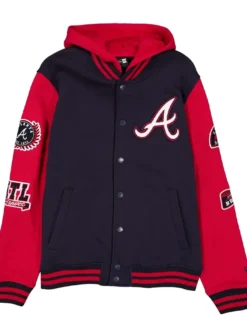 NFL Atlanta Braves Throwback Patch Letterman Varsity Jacket