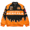 NFL Cincinnati Bengals Chalk Line Black Premium Full-Snap Cotton Racing Jacket
