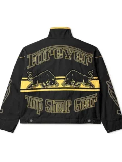 NFL Cleveland Browns Isaiah Bond Grand Prix De Paris Black Fleece Track Jacket back view