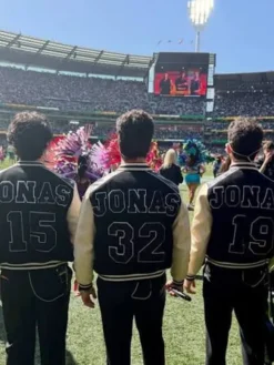 NFL Halftime Show Jonas Brothers Varsity Jacket Back