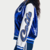 NFL Indianapolis Colts The Wild Collective Royal And White Sequin Jacket For Women