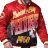 NFL Kansas City Chiefs Starter Pass Rush Full-Snap Red Satin Varsity Jacket front view