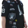 NFL Las Vegas Raiders Halloween Customized Black Cotton Patches Battle Vest front view