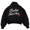 NFL Boston Red Sox x Alpha Industries x New Era Shawl Collar Flight Black Bomber Jacket