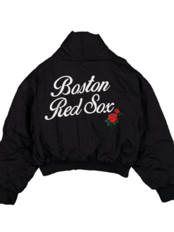 NFL Boston Red Sox x Alpha Industries x New Era Shawl Collar Flight Black Bomber Jacket