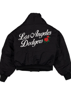 NFL Los Angeles Dodgers x Alpha Industries x New Era Black Shawl Collar Flight Jacket