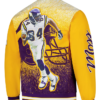 NFL Minnesota Vikings Mitchell and Ness Randy Moss Retired Player Satin Purple Jacket